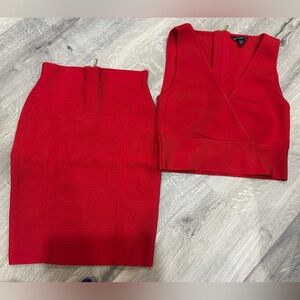 Guess Red Two Piece Mini Dress